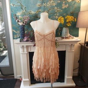 Free People shredded silk, lace and sequin tutu dress Good Used Condition M.